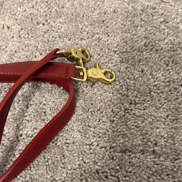 Vintage Coach 9927 Willis Crossbody Shoulder Handle Bag Red Leather - Picture 14 of 15